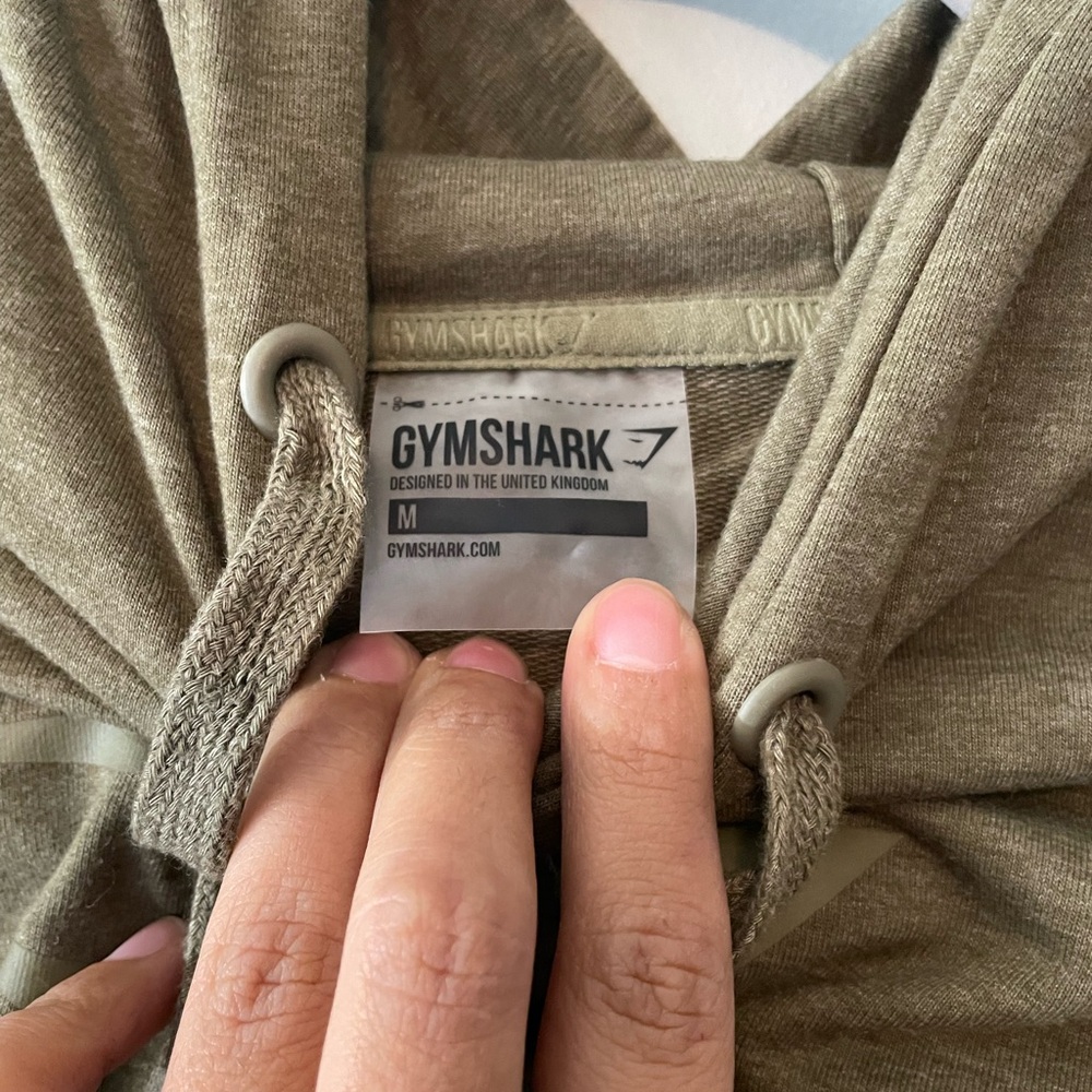 Gymshark Khaki Women's Crossback Hoodie - Picture 7 of 8